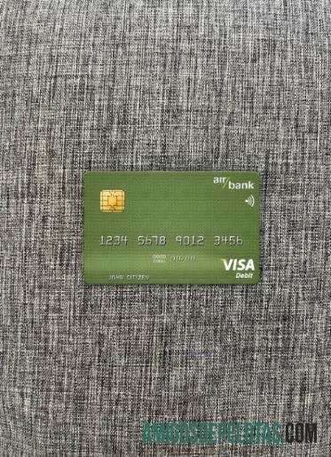 Cartão de débito Visa do Czech Air Bank Photolook Front exemplo real